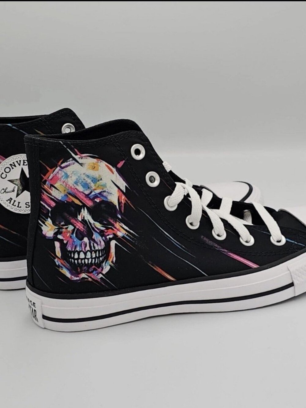 Converse Chuck Taylor All Star A07265F Sneakers Black M Y4 W 6 SKULL Shoes